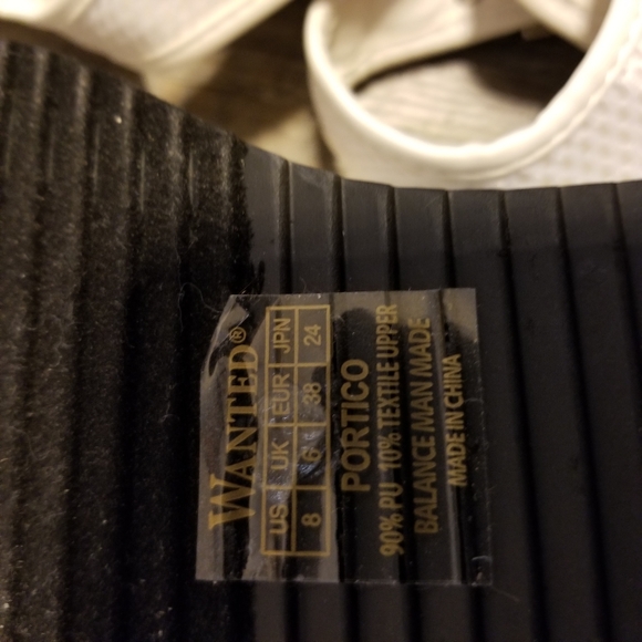 White Buckle Platform Sandals by Wanted sz 8 - Picture 7 of 8